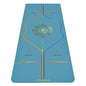 Liforme Travel Yoga mat – Patented Alignment System, Warrior-Like Grip, Non-Slip, Eco-Friendly, Ultra-Lightweight and Sweat Resistant, Made with Natural Rubber - color: Blue Sky