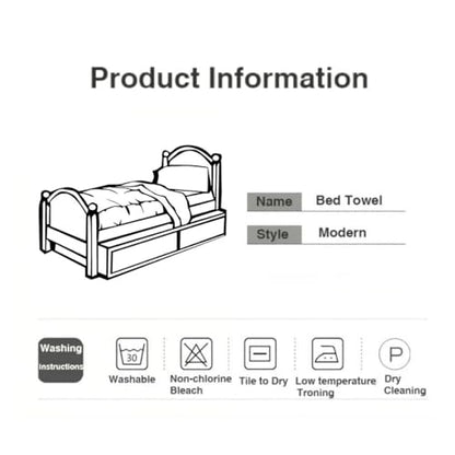 Bed Runner Scarf Protector Slipcover Decorative for Meditation Room, Serene Bed Scarf for Relaxing Space (Pillowcase Included X2)(50X240CM) - size: 50X240CM