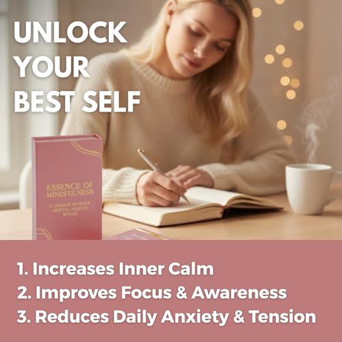 Mindfulness Scratch Off Activity Cards, 52-Week Presence Deck with Calming Reflections, Grounding Prompts & Mental Clarity Activities, 4.7 x 2.8 Inches - style: Mindfulness