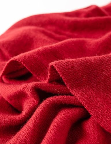 Soft Cashmere Blend Wrap Chic Scarf Stole for Women Wayfarer Travel Extra Large 87"x28" - color: Rust Red