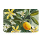 Yellow Lemon Flower Printed Flannel Non - Slip Floor Mat 16x24in - Soft Plush Microfiber Rug for Every Indoor Space - color: Yellow Lemon Flower