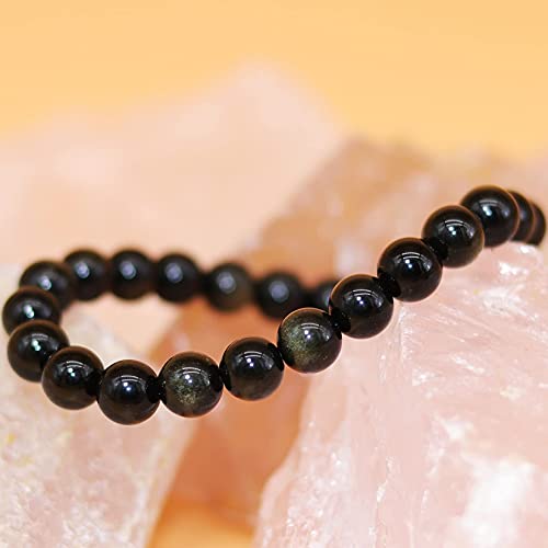 8mm Natural Gemstone Stretch Bracelet, Handmade Unisex Crystal Bracelets for Meditation, Yoga, Spiritual Healing & Positive Energy