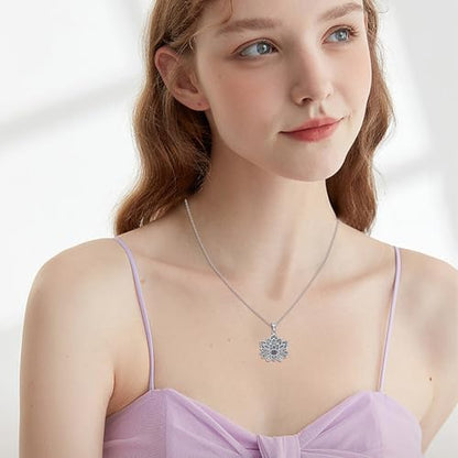 Evil Eye Necklace for Women 925 Sterling Silver, Protection Necklace with Blue Evil Eye Charm, Evil Eye/Lotus Pendant Jewelry, Birthday Christmas Gifts for Her - style: Lotus Evil Eye Necklace