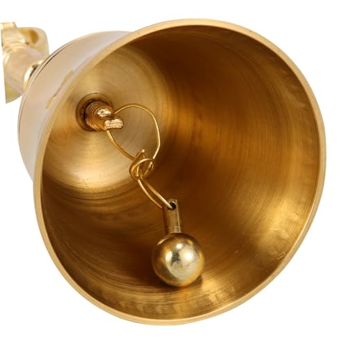 SUPVOX Hand Bell Elegant Copper Buddhism Instrument for Meditation and Home Four-sided Design Inspires and Tranquility for Buddhist Spaces and Spiritual Practices