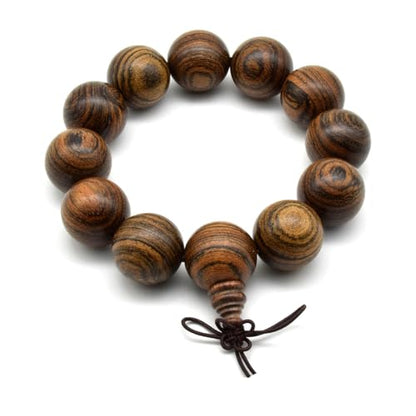 Zen Dear Unisex Natural Tigerwood Mala Beads Buddhist Prayer Bracelet Link Wrist Necklace Chain Beads
