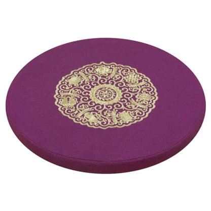 Round Meditation Cushion Mat Set with Washable Premium Cotton Linen Cover, Larger Thick Yoga Mat Bolster Floor Pillows Seating for Adults Upgraded Meditation Accesso purple-70 * 4cm - color: Purple
