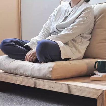 Floor Pillows Meditation Mat Upholstered Cushion Kneeling Sitting Large Floor Pillow Washable Cover for Balcony Bedroom Tatami Living Room