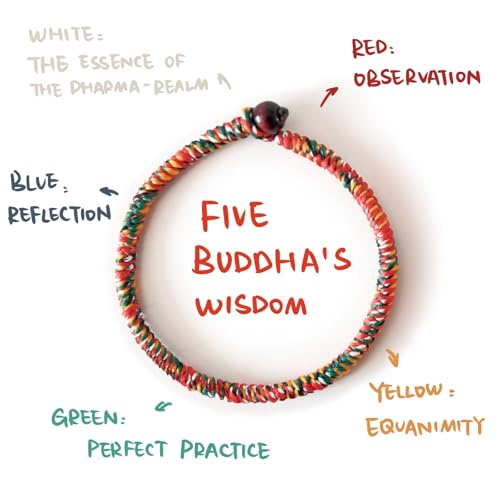 Authentic Blessed Tibetan Temple Handmade Buddha Bracelet, Red String Protection Bracelet with a Talisman, Good Luck Buddhist Bracelets with Varja Knots, Spiritual Gifts for Women Men (8 inch) - size: 8 inch