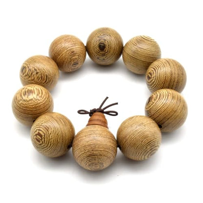 Zen Dear Unisex Natural Wenge Wood Mala Prayer Beads Necklace Bracelet Beads Meditation Buddhist Japa Rosary Mala Bead Yoga - style: 25mm 10 beads