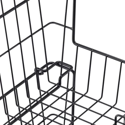 TRINITY 2-Pack Stackable Metal Wire Storage Baskets With Handles, Black, 14 Inches - color: Black, size: 14 Inches
