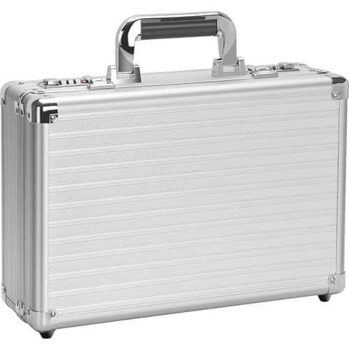File Organizer Storage Box - 14.2 x 9.4 x 4.5 Inch Medium, Portable Locking Storage Totes with Dual Combination Locks for Passports, Medications and Small Personal Items- Silver - color: Silver, size: Medium