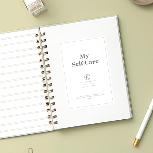 Blue Sky Everygirl Self-Care Journal, 6" x 8", Undated, Soft Sage Cover, Safety Wirebound, Guided Prompts for Wellness, Mindfulness and Reflection (Soft Sage)