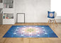 Blue Sacred Geometry Rug Purple Rug Spiritual Rug Flower of Life Floor Rug Mat Yoga Rugs 3x5 4x6 8x10 Large Rugs Yoga (Standard Area Rug, 5' x 7') - size: 5' x 7'