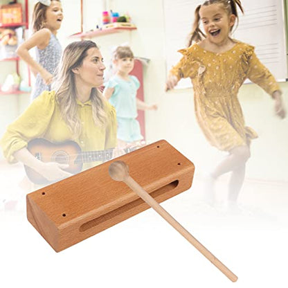 GNIEMCKIN Solid Wood Rhythm Block, Set of 3, Solid Wood Rhythm Block Musical Percussion Instrument Perfect for Rhythm Classes with 3 Pack of Mallet Solid Hardwood - size: 3 Pack