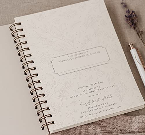 Happiness Guided Journal for Women; Manifest Personal Growth in 5 Minutes A Day; Chai Latte Surround Yourself with Happiness Journal with Daily Prompts; Mental Health Wellness Diary