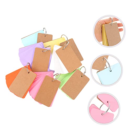 Veemoon 7sets Cute Notepads Blank Flashcards Memo Cards English Vocabulary Cards Japanese Stationery for Study