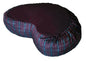 Meditation Cushion Crescent Zafu Pillow - Global Weave Burgundy - color: Global Weave Burgundy