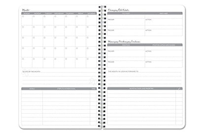 BookFactory Inspiration Journal/Gratitude Journal/Planner/Calendar/Agenda, 120 Pages - 6'' x 9'', Durable Thick Translucent Cover, Wire-O Binding (Made in USA) - size: 6" x 9", style: Inspiration