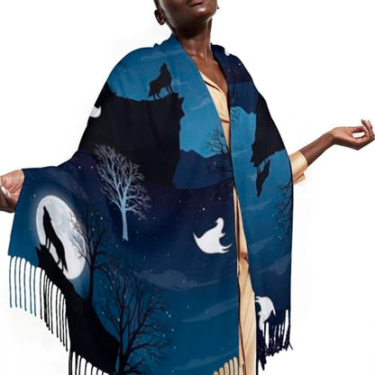 Autumn Winter Pashmina Shawls Wraps Scarf for Woman Girl - color: Picture (620)
