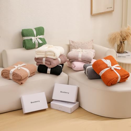 bearberry Super Soft Fluffy Throw Blanket Lightweight Cozy Warm Bed Blankets for Couch Bed Sofa All Season (Beige, 60”x80”) - color: Beige, size: Twin(60″x80″)
