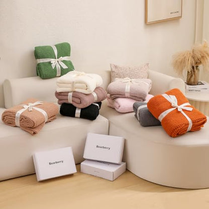 bearberry Super Soft Fluffy Throw Blanket Lightweight Cozy Warm Bed Blankets for Couch Bed Sofa All Season (Beige, 60”x80”) - color: Beige, size: Twin(60″x80″)