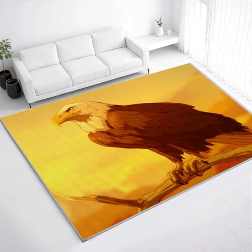 Bald Eagle Rug 3x5, Bald Eagle Rugs for Living Room, Cartoon Area Rug, Non Slip Washable Rugs for Kitchen Dining Room Decor Floor Mats - color: Bald Eagle 2, size: 3'x5' /36"x60"