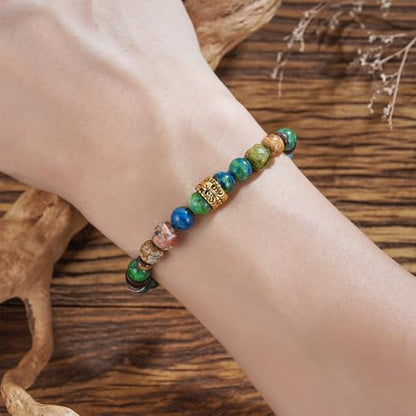 Boho Bead Bracelet for Women, Handmade Natural Stone Gold Silver Beaded Colorful Bracelets Trendy Jewelry Gifts for Lover, Mom, Friends - color: Gold