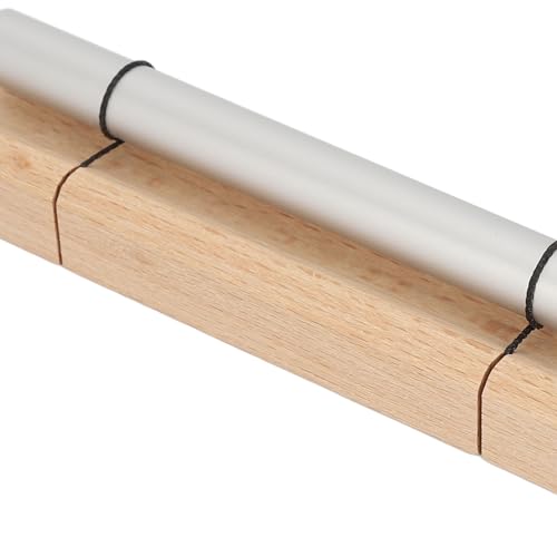 Single Tone Energy Chime for Mindfulness Meditation, Wooden Hand Chime with Mallet, Cherry Wood and Aluminum Alloy Healing Bell for Yoga Prayer Stress Relief (Moon Shaped) - size: Moon Shaped