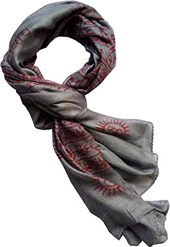 KVR Hindu Pooja Religious Cotton Indian prayer scarf with OM Krishna Ganesha Shiva Nataraja yoga spiritual auspicious prints - color: Grey-shiva-1