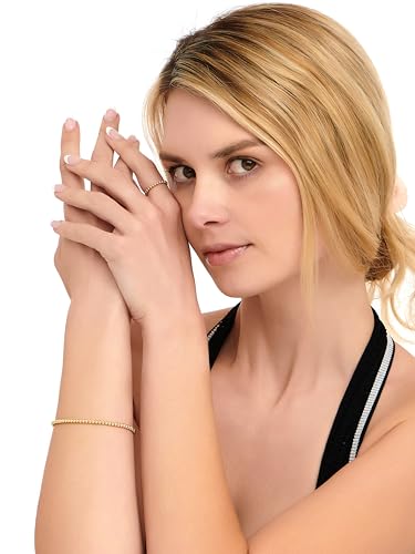 Gold or Rhodium Plated Sterling Silver 925 – Chain Bracelet for Women – Heart, Knot, Clover, Infinity, Mariner, Cable, Daisy, Twisted Rope