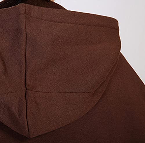 QIEZI Unisex Meditation Hooded Sit-in Cloak - color: Brown, size: X-Large