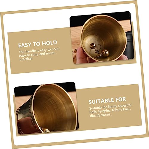 Copper Buddha Bell Handcrafted Decorative Meditation Bell for Yoga and Feng Shui Home Decor Smooth Edges Polished Finish for Rituals and Mindfulness Practices