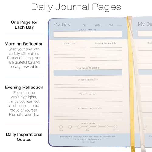 Five Minute Self Care Journal - Dark Blue Marble - style: Dark Blue Marble