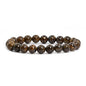 Justinstones 8mm Round Beads Stretch Bracelet 7 Inch Unisex - color: Bronzite