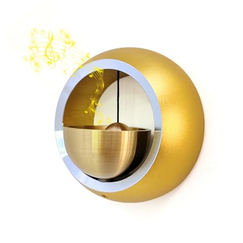 Shopkeepers Bell for Door Opening, Door Chime for Business When Entering, Easy to Install Magnetic Doorbell, Unique Business Decorations and Entrance Hanging Decorations- Creative Gift (Gold) - color: Gold