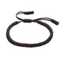 COLORFUL BLING Hand-Knitted Lucky String Bracelet Adjustable Tibetan Buddhist Prayer Yoga Mala Bracelets Kabbalah Protection Couple Jewelry - color: brown