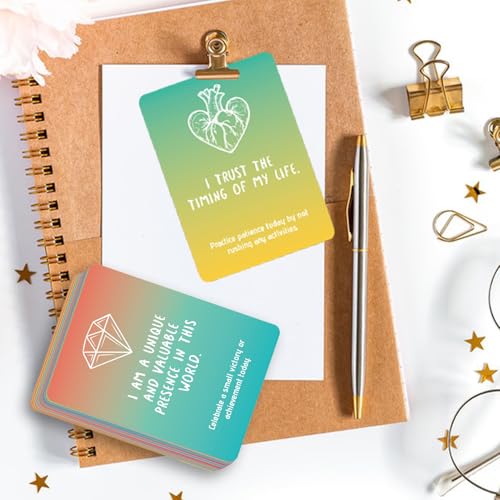 Mindfulness Cards, 50X Cards, Motivational Positive Quotes, for Mindfulness, Meditation Practice,