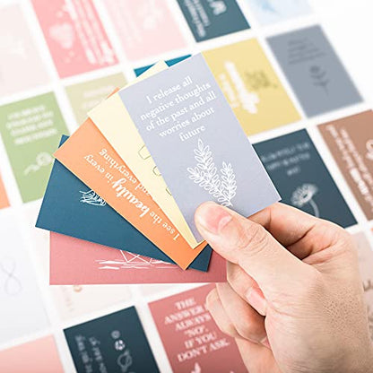 100 Affirmation Cards for Women and Men With 150+ Thought-Provoking Questions, Unique Affirmation cards for stress Relief, Meditation and Self Care Gift For Women and Men. - color: 100Earth
