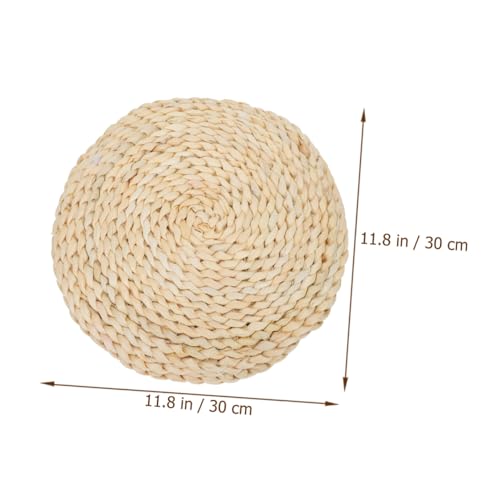 Handmade Corn Bran Meditation Mat Comfortable Decorative Yoga Cushion for Home for Sitting and Relaxation with Silk Cotton Filling