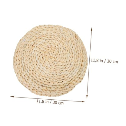 Handmade Corn Bran Meditation Mat Comfortable Decorative Yoga Cushion for Home for Sitting and Relaxation with Silk Cotton Filling