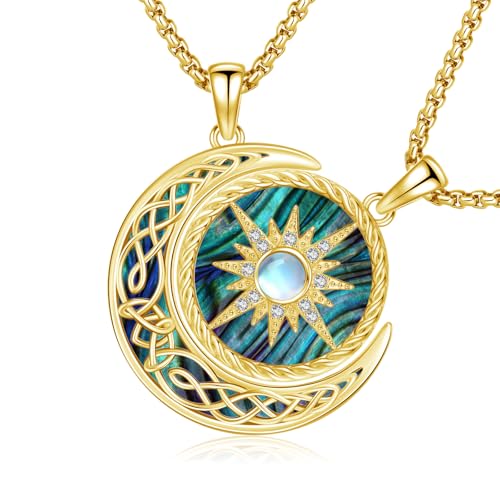 Yin Yang Necklaces for Women Men 925 Sterling Silver Pendant Necklace Yin Yang Jewelry for Women Men Couples - style: Sun moon#9