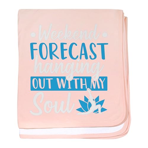 CafePress Meditation Weekend Hanging Out with M Baby Blanket, Super Soft Newborn Swaddle - color: Petal Pink