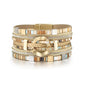 Edoneery Leather Wrap Bracelet for Women, Boho Handmade Multi-Layer Cuff with Crystal Beads Heart, Stackable Bangle Western Jewelry Gift - style: Circle(Boho)