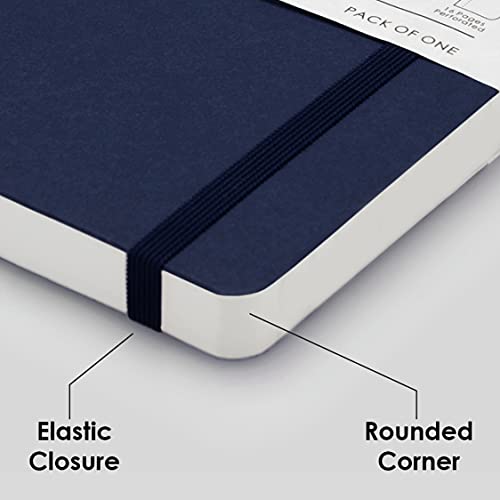 myPAPERCLIP Limited Edition A5 Plain Notebook | 192 Pages, 100 GSM, Soft Cover, A5 (5.83 × 8.27 in) | Flat Lay | Bookmark & Elastic Closure | Imperial - color: Imperial, style: Plain