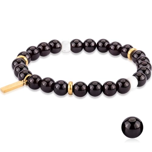 Natural Garnet Crystal Bracelet for Women & Men – Handmade Gemstone Beaded Stretch Bracelet, Polished Red Garnet Jewelry Gift, Root Chakra Stone for Confidence & Courage - color: Root Chakra – Garnet Sonata bracelet
