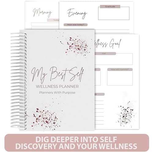 Gratitude & Wellness Daily Journal Bundle 90-Day Guided Self-Care & Reflection Planners for Mindfulness, Positivity & Goal Setting with Prompts - White Color