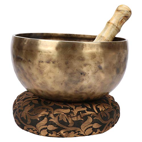 Devyom Brass Hammered Meditation Nepali Tibetan Singing Bowl Healing Instrument Buddhist Prayer Decor Sound Therapy Gong And Mallet Striker