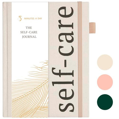 Self-Care Journal – 91 Days Daily Reflection Notebook – Mental Health Journal, Anxiety & Guided Journal for Women & Men, Meditation & Mood Log, A5 (Beige) - color: Beige