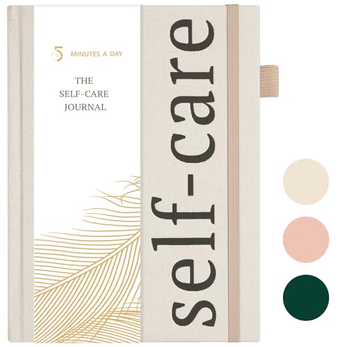 Self-Care Journal – 91 Days Daily Reflection Notebook – Mental Health Journal, Anxiety & Guided Journal for Women & Men, Meditation & Mood Log, A5 (Beige) - color: Beige