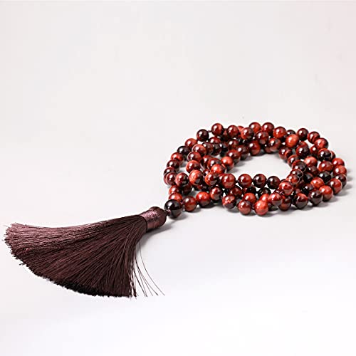108 Mala Beads 8mm Wrap Bracelet Necklace for Women Men Healing Gemstone Prayer Charm For Yoga Meditation Jewelry